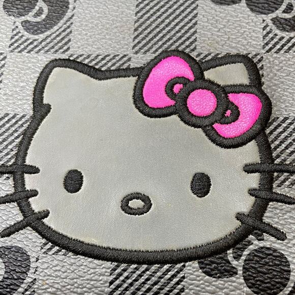 NWT SANRIO HELLO KITTY Black and Gray Hello Kitty Zip Around Wallet/Clutch - Picture 3 of 15